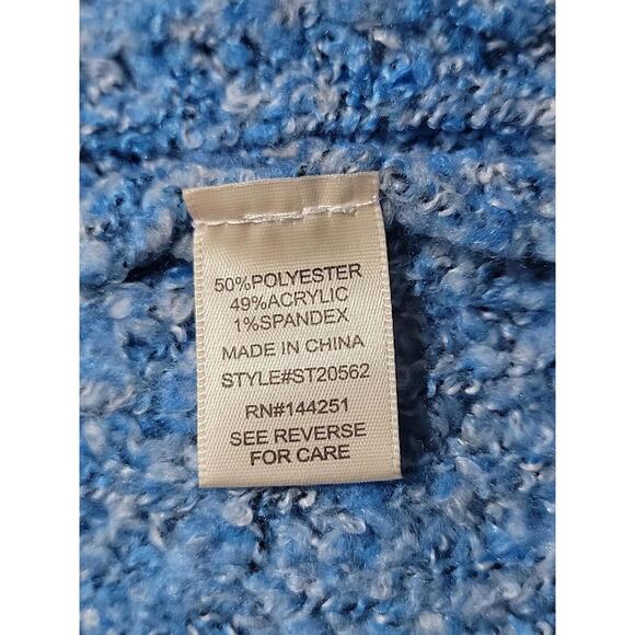 Sincerely Jules Size S Womens NWT Blue Knit Cozy Long Sleeve Sweater NWT #W1 - Picture 10 of 11